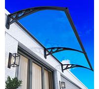 WORDFUN Front Door Canopy, Curved Rain Canopy, Patio Awning Canopy, Window Rain Shelter Cover, Patio Canopy, Window Awning, Sunshade Shelter, Aluminium Brackets