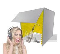 WORDFUN Microphone Isolation Booth Cube, Portable Sound Booth, Vocal Recording Booth, Home Studio Booth, Desktop Soundproof Cover, Suitable For Studio, Blog, Vocal Use