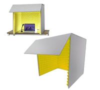 WORDFUN Portable Sound Recording Shield Box, Isolation Booth, Portable Recording Booth, High Density Absorbent Foam, For Studio, Blog, Vocal Use, Acoustical Treatments
