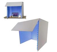 WORDFUN Portable Sound Recording Shield Box, Isolation Booth, Portable Recording Booth, High Density Absorbent Foam, For Studio, Blog, Vocal Use, Acoustical Treatments