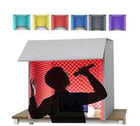 WORDFUN Portable Vocal Booth For Recording, Microphone Isolation Shield, Microphone Absorbent Foam Booth Cube, Desktop Soundproof Cover, Suitable For Studio, Blog, Vocal Use