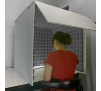 WORDFUN Portable Vocal Booth For Recording, Portable Sound Recording Shield Box, Sound Isolation Booth Room, Desktop Soundproof Cover, For Recording Studio, Podcasts, Singing, And Broadcasting