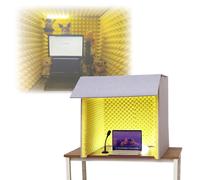 WORDFUN Portable Vocal Booth Sound Booth Recording Equipment, Self Made Sound Booth Box, Sound Isolation Booth Room, Desktop Soundproof Cover, For Recording Studio Quality Audio
