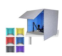 WORDFUN Portable Vocal Recording Booth, 80 * 80 * 80cm Microphone Isolation Shield, High Density Absorbent Foam Home Desktop Studio Booth, For Recording Studio Quality Audio