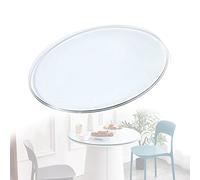 WORDFUN Round Glass Table Top, Premium Round Circular Plate Glass, Clear And Heavy, 1/4" Thick Tempered Polished Edge, For Dining Table, Coffee Table, Home & Office Use
