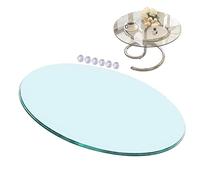 WORDFUN Tempered Glass Round Table Top, Table Protector Glass, Table Top Replacement Glass, Round Flat Polished Edge Glass Dining Table, DIY Self-made Glass Table Tops 35cm-100cm
