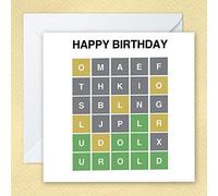 Wordle Birthday Card, Funny Card for Men, For Women, Card for 30th, for 40th, Gift for 60th, iPhone App, Tech, Wordle Game, Wordle Gift, Scrabble Crossword