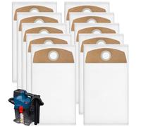 wordmouk 10 Pack Vacuum Cleaner Bags for Bosch Professional GAS18V-6LS | Replacement Fleece Filter Hoover Bags Tear-Resistant Robust Dust Bag for Bosch PRO GAS18V-6LS System Cordless Vacuum Cleaner