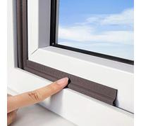 wordmouk Strong Self-Adhesive Sliding Door Seal Strip, 5M Brown Under Door Draft Stopper Seals for Gap Frame