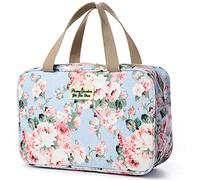 wordmouk Toiletry Bag Travel Hanging Make up Wash Bags Large Portable Waterproof Cosmetic Shaving Bag Makeup Organizer Toiletries Bathroom Storage Case for Women Girls Ladies(Light Blue)