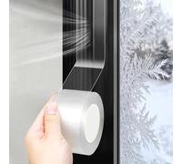 wordmouk Waterproof Sealing Tape 6 cm x 20 m Transparent Adhesive Window Weather Seal and SaveTape for Winter Window Draft Isolation Sealing Film Tapes Door Draft Stopper No Residue Sealant