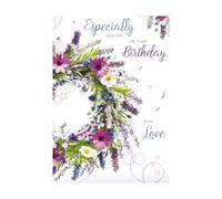 Words and Wishes Female Birthday Card - General Card for Women - Especially For You with Love - Eco-Friendly and Recyclable