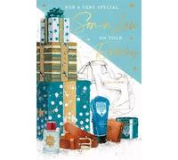 Words and Wishes Very Special Son-in-Law Birthday Card - Gifts, Aftershave and Belt with Embossed Foil Finish
