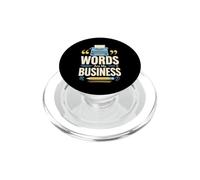 Words Are My Business Typewriter Author Writer PopSockets PopGrip for MagSafe