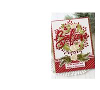 Words Believe Die Cuts for Card Making, English Vocabulary Metal Cutting Dies for Paper Scrapbooking, DIY Stencils for Album Party Wedding Festivals Decoration