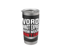 Words Cannot Express How Much I Don't Care Funny Retirement Stainless Steel Insulated Tumbler