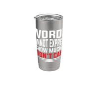 Words Cannot Express How Much I Don't Care Funny Retirement Stainless Steel Insulated Tumbler