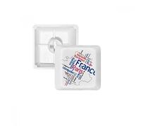 Words City Name France Mark Map PBT Keycaps for Mechanical Keyboard White OEM No Marking Print