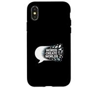 Words Create Worlds Creativity Quote Case for iPhone X/XS