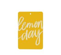 Words Lemon Day On Yellow Car Air Fresheners 4 Pcs Hanging Scented Cards Fragrance Scented Cards For Car Aromatherapy Tablets