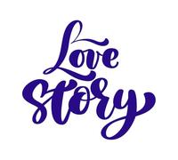 Words Love Story Inspirational Isolated Wall Decals Paster Paper 67.2x74.9cm Multiple Size Options DarkBlue