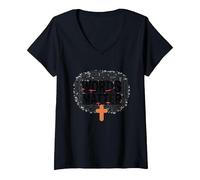 Words Matter Anti Bullying Empathy Love Respect Kindness V-Neck T-Shirt, Women, Black, XXL