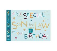 Words 'n' Wishes Birthday Card for Son in Law, Foiled Letters, Multicoloured, 22 x 15.8 cms