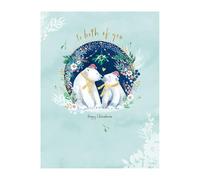 Words 'n' Wishes Both Of You Two Cute Polar Bears Christmas Card, Multi Coloured, 19.7 x 14.9 cms