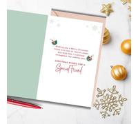 WORDS 'N' WISHES Christmas Card for a Special Friend, Multicoloured (Wine)