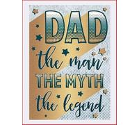 Words N Wishes Dad Birthday Card - Dad The Man The Myth The Legend
