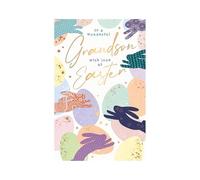 Words 'n' Wishes Easter Card for a Lovely Grandson, 21.7 x 14.4 cms, FSC Certified and Multi-Coloured