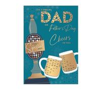 Words 'n' Wishes Father's Day Card for Dad, Sentimental Card for Father's Day, 23.5 x 16.5 cm,