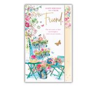 Words n Wishes Female Friend Birthday Card - Plants Garden