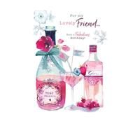 Words n Wishes Lovely Friend Have A Fabulous Birthday - Strawberry Cocktail Gin Prosecco