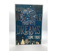 Words N Wishes New Year Greeting Card - Wishing You A New Year Filled with Dreams Come True!