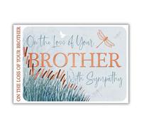 Words 'n' Wishes Sympathy Card, Loss of Brother Foiled Caption and Bullrushes Multi-Coloured, 20.3 x 13.9 cms