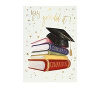 Words 'n' Wishes Traditional Congratulations on your Graduation Card, Graduation Card, Multi-Coloured 22 x 15.8 cms
