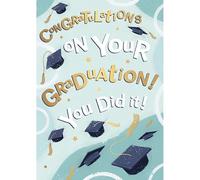 Words 'n' Wishes Traditional Congratulations on your Graduation Card, Graduation Card, Multi-Coloured 22 x 15.8 cms
