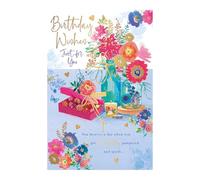 Words 'n' Wishes Traditional Open Birthday Card for a Female, Friend Birthday Card, Multi-Coloured 203 x 134 mm