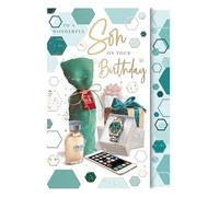 Words 'n' Wishes Traditional Son Birthday Card, Birthday Card Son, Multi-Coloured, 26.6 x 18.6 cms