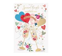 Words 'n' Wishes Wedding Card - To a Very Special Couple on your Wedding Day, 24 x 17 cms, Multi-coloured, Made in the UK