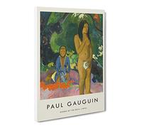 Words Of The Devil By Paul Gauguin Canvas Print | Gallery Wrapped 30mm Frame Wall Art | 24x16 inches | Ready to Hang | Impressionist Picture | Living Room Bedroom Lounge Office