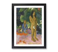 Words Of The Devil By Paul Gauguin Classic Painting Framed Print | A4 Black Framed Wall Art | Ready to Hang | Classic Positive Affirmations Picture | Living Room Bedroom Lounge Office