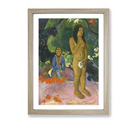 Words Of The Devil By Paul Gauguin Classic Painting Framed Print | A4 Oak Framed Wall Art | Ready to Hang | Classic Positive Affirmations Picture | Living Room Bedroom Lounge Office