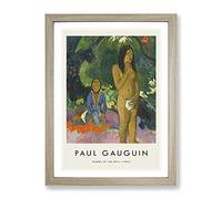Words Of The Devil By Paul Gauguin Exhibition Museum Painting Framed Print | A3 Oak Framed Wall Art | Ready to Hang | Modern Positive Affirmations Picture | Living Room Bedroom Lounge Office