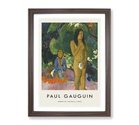 Words Of The Devil By Paul Gauguin Exhibition Museum Painting Framed Print | A3 Walnut Framed Wall Art | Ready to Hang | Modern Positive Affirmations Picture | Living Room Bedroom Lounge Office