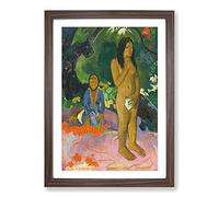 Words of The Devil by Paul Gauguin Framed Print | A2 Walnut Framed Wall Art | Ready to Hang | Modern Positive Affirmations Picture | Living Room Bedroom Lounge Office
