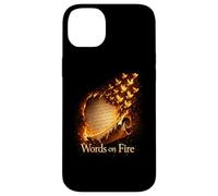 Words on Fire Burning Scroll Birds Fantasy Writer Poet Case for iPhone 14 Plus
