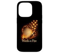 Words on Fire Burning Scroll Birds Fantasy Writer Poet Case for iPhone 14 Pro