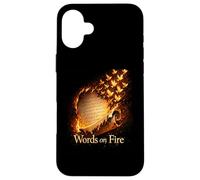 Words on Fire Burning Scroll Birds Fantasy Writer Poet Case for iPhone 16 Plus